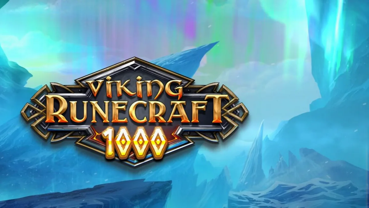 Viking Runecraft 1000 slot grid com deuses nórdicos e runas brilhantes
