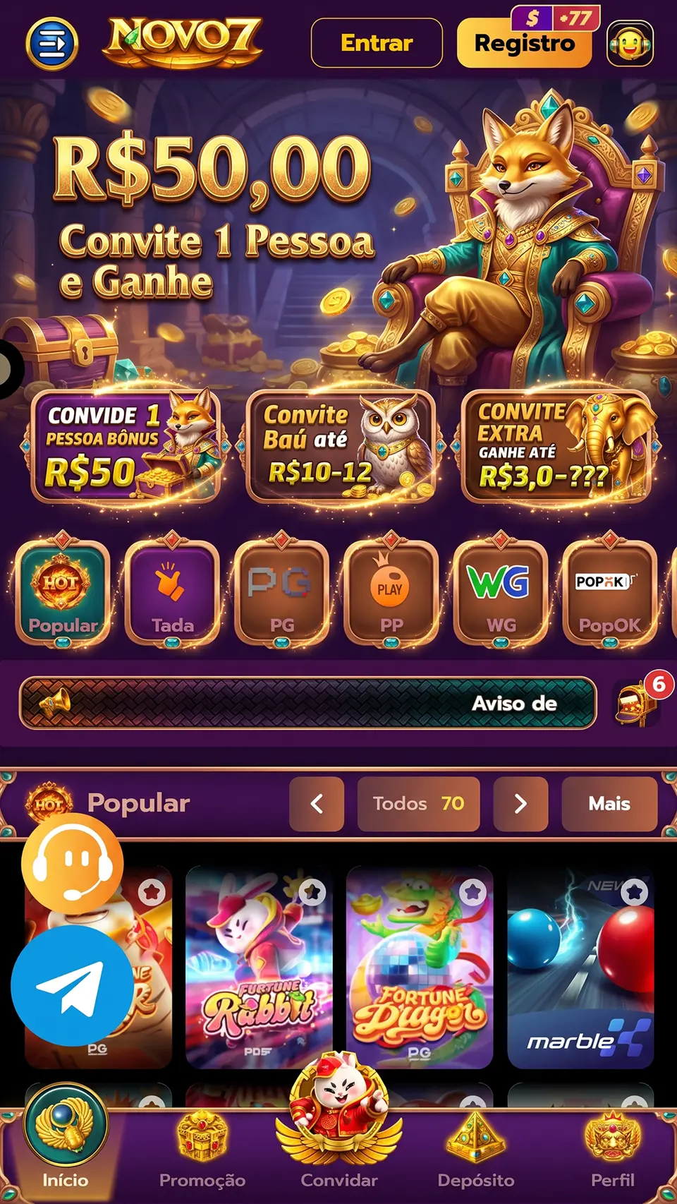 NOVO7 Login Oficial 2026 Aplikasi