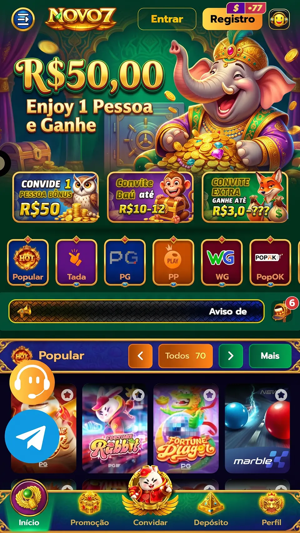 NOVO7 Daftar Akun Oficial Indonesia